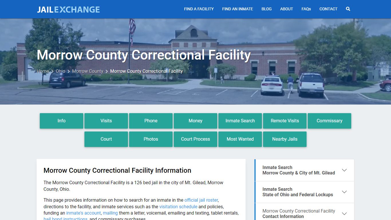 Morrow County Correctional Facility, OH Inmate Search, Information